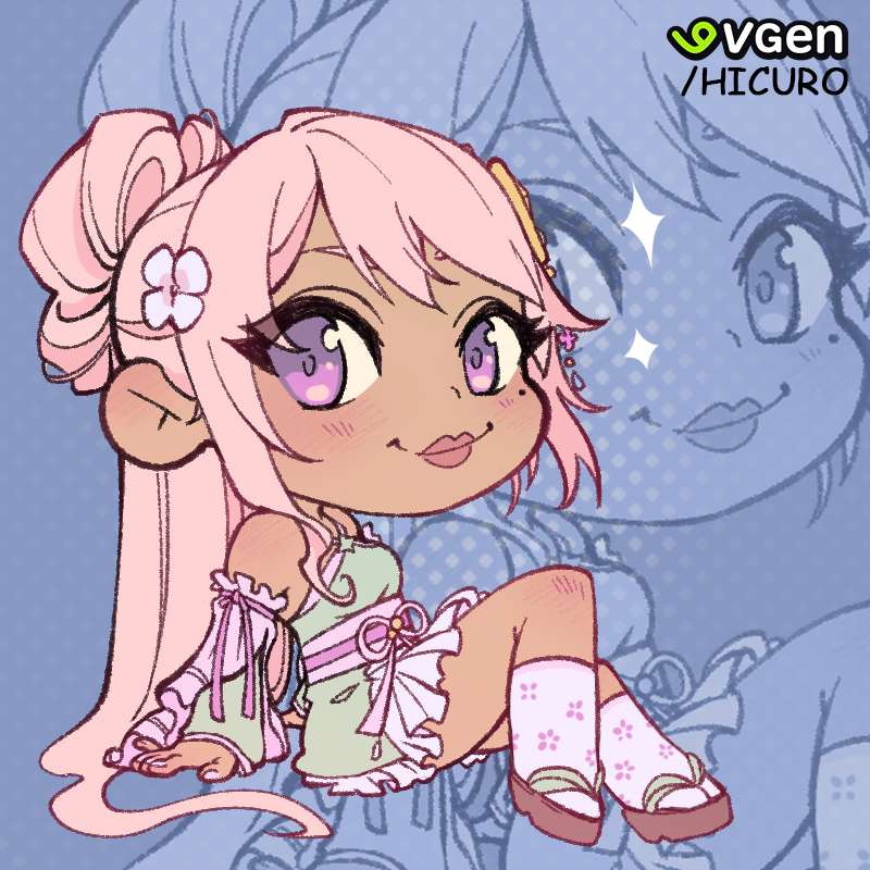 J'ai le plaisir de vous annoncer mon arrivée sur Vgen !
Mes services juste ici : vgen.co/Hicuro
On commence avec des Chibi personnalisables.
Merci, aux copines <a href="/MielCrapouille/">Miel Crapouille 🍯🌙</a> et <a href="/SheiyahSorai/">Sheiyah Sorai | Seraph VTuber 💫</a>  qui m'ont accordé l'utilisation de leurs avatars pour illustrer mes services.