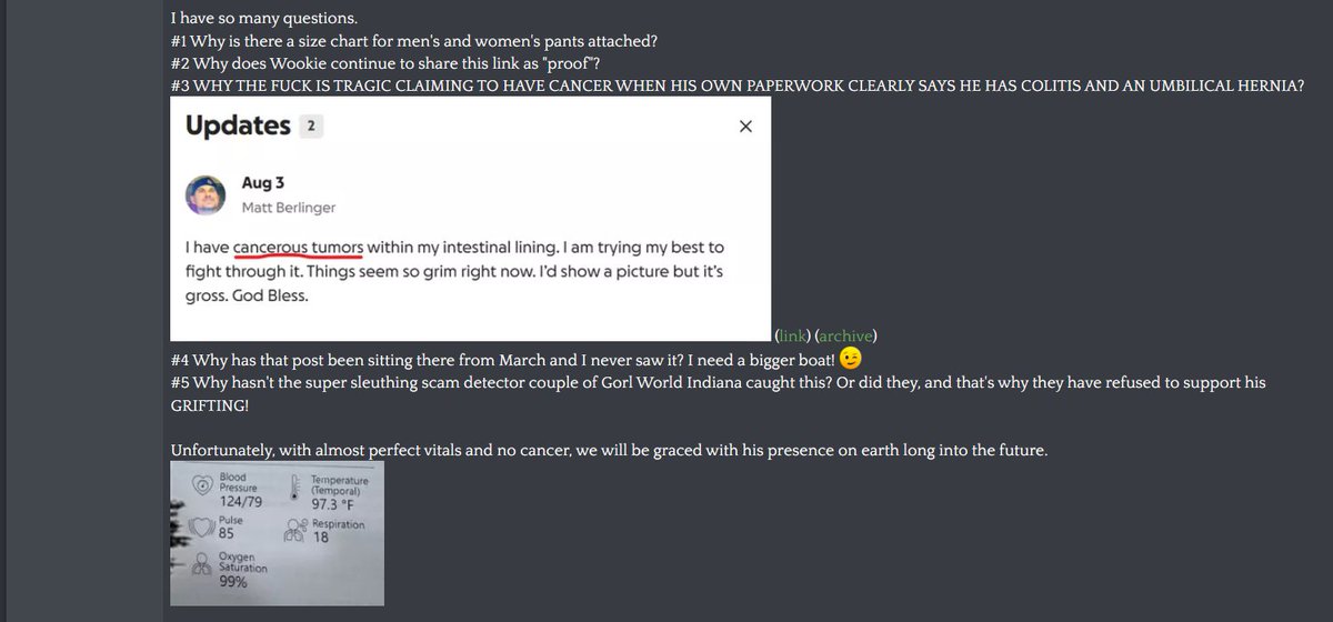 4WickCandle's tweet photo. What did Yaba and Sam know and when did they know it?
Did they know all along that he didn't have cancer and that is why they didn't support the fund?
Did they believe the lies they were being fed?

So many questions 🤔🤨

#BodegaLies
#FUCKCANCER
#FUCKCANCERSCAMMERS https://t.co/UoQwdSj0rQ