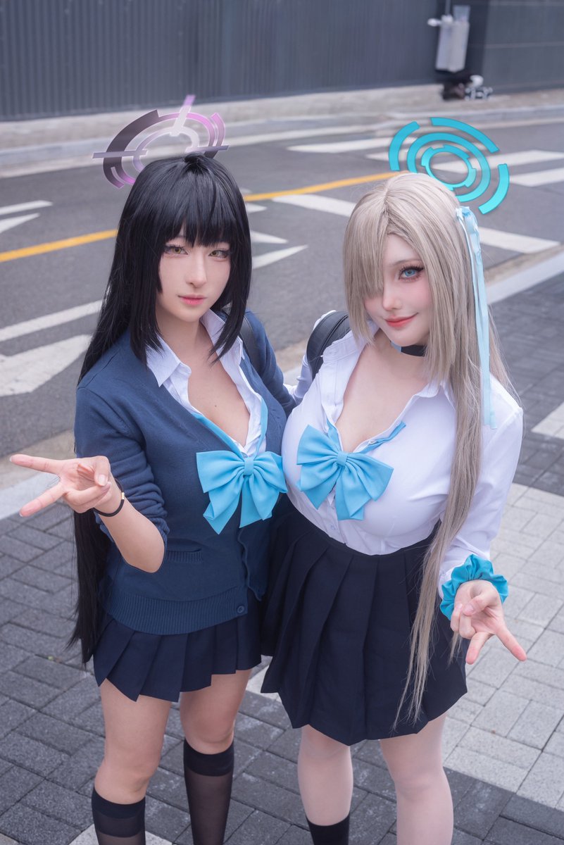 블루아카이브 - 아스나, 카린 (교복)