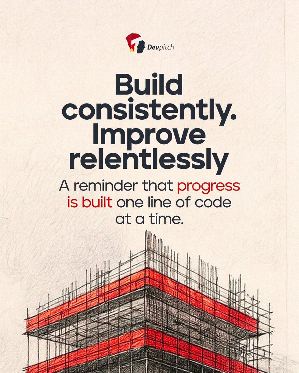 DevpitchCo's tweet image. At Devpitch, we celebrate the #developers who keep building codes.
Because every great product started as a draft.
Every expert was once a beginner.
Every breakthrough came by trying again
Keep building.🚀

👉Share this to motivate someone learning to #code.

#DeveloperCommunity