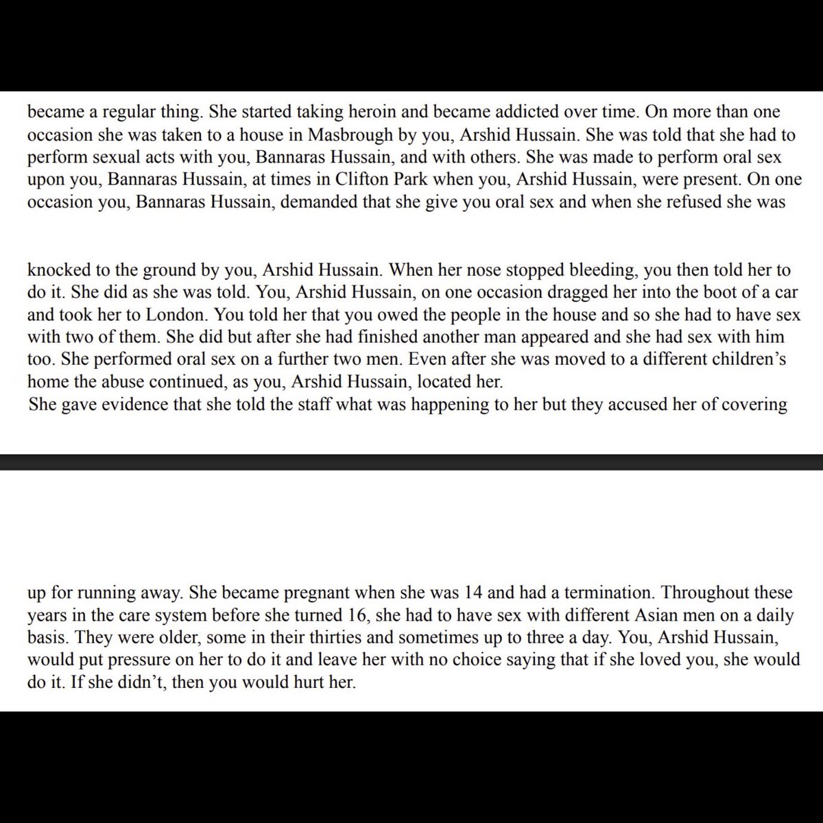 DrewPavlou's tweet image. Sentencing remarks in Rotherham grooming gangs case read like war time atrocities