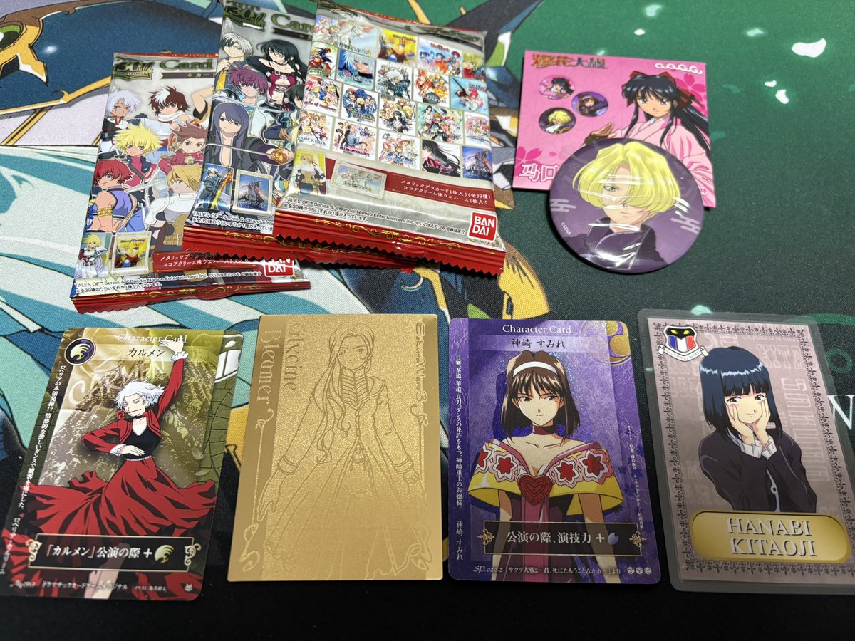 本日の戦利品！夢織屋さん新館にてサクラ大戦のカードや缶バッジ