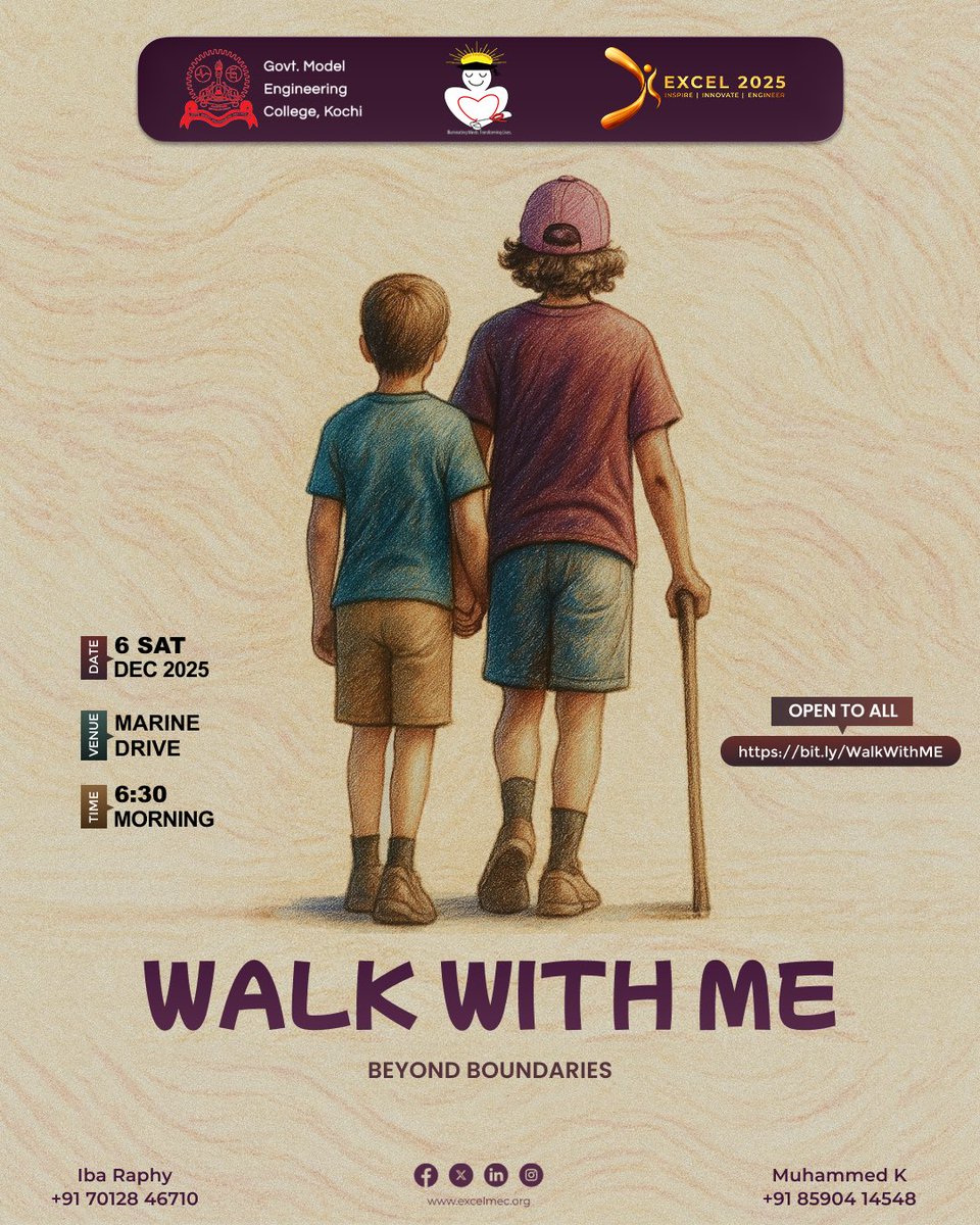 Excel 2025 presents Walk With Me, a walkathon built on connection, compassion and the chance to walk beside people who redefine resilience in the most beautiful way.

bit.ly/WalkWithME