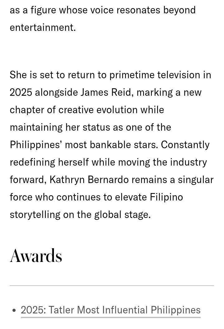 KBforever0326's tweet photo. 'Kathryn Bernardo as one of Tatler Philippines' Most Influential 2025: The Philippines' leading changemakers"

https://t.co/J2R1LxFlAp https://t.co/IWMngcZYwH