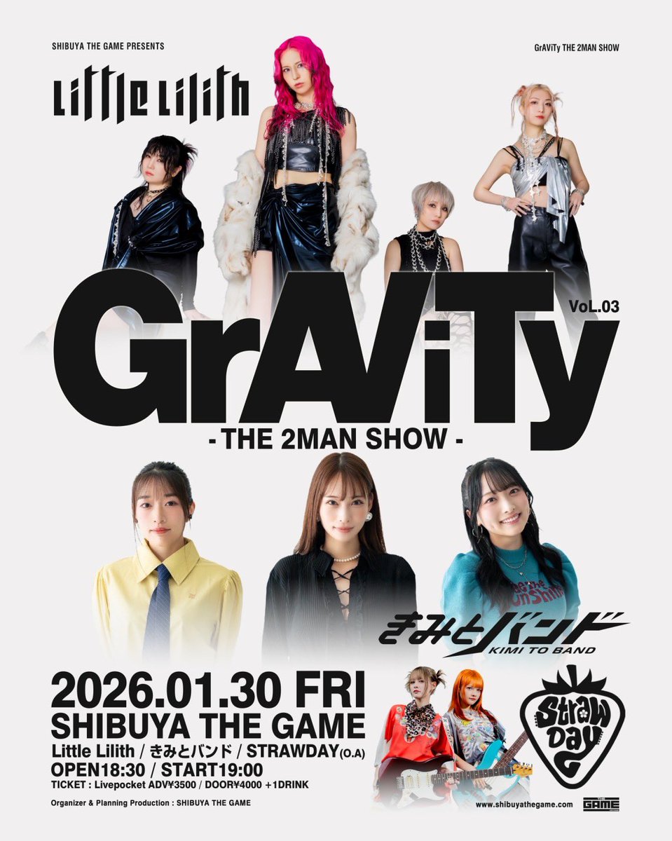 🆕ライブ情報解禁／ 2026.01.30(金) SHIBUYA THE GAME PRESENTS