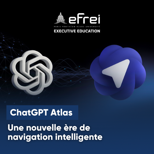 🚀 L’#IA évolue plus vite que nos pages #web.

OpenAI lance ChatGPT Atlas !
La #transformationdigitale s’accélère, les métiers changent.

Efrei Executive Education forme pros &amp; entreprises en IA, data.

👉Pour plus d'infos : lnkd.in/ekSyTxxW