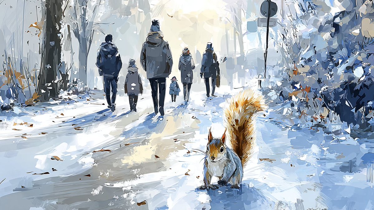 Christmas squirrel #winter #christmas