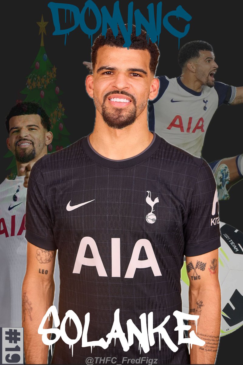 THFC_FredFigz's tweet photo. On the third day for #Figsmas Fred Figs gave to me… A Dominic Solanke edit for everyone to use as their wallpaper! 🎄 https://t.co/JmCKoICjV6