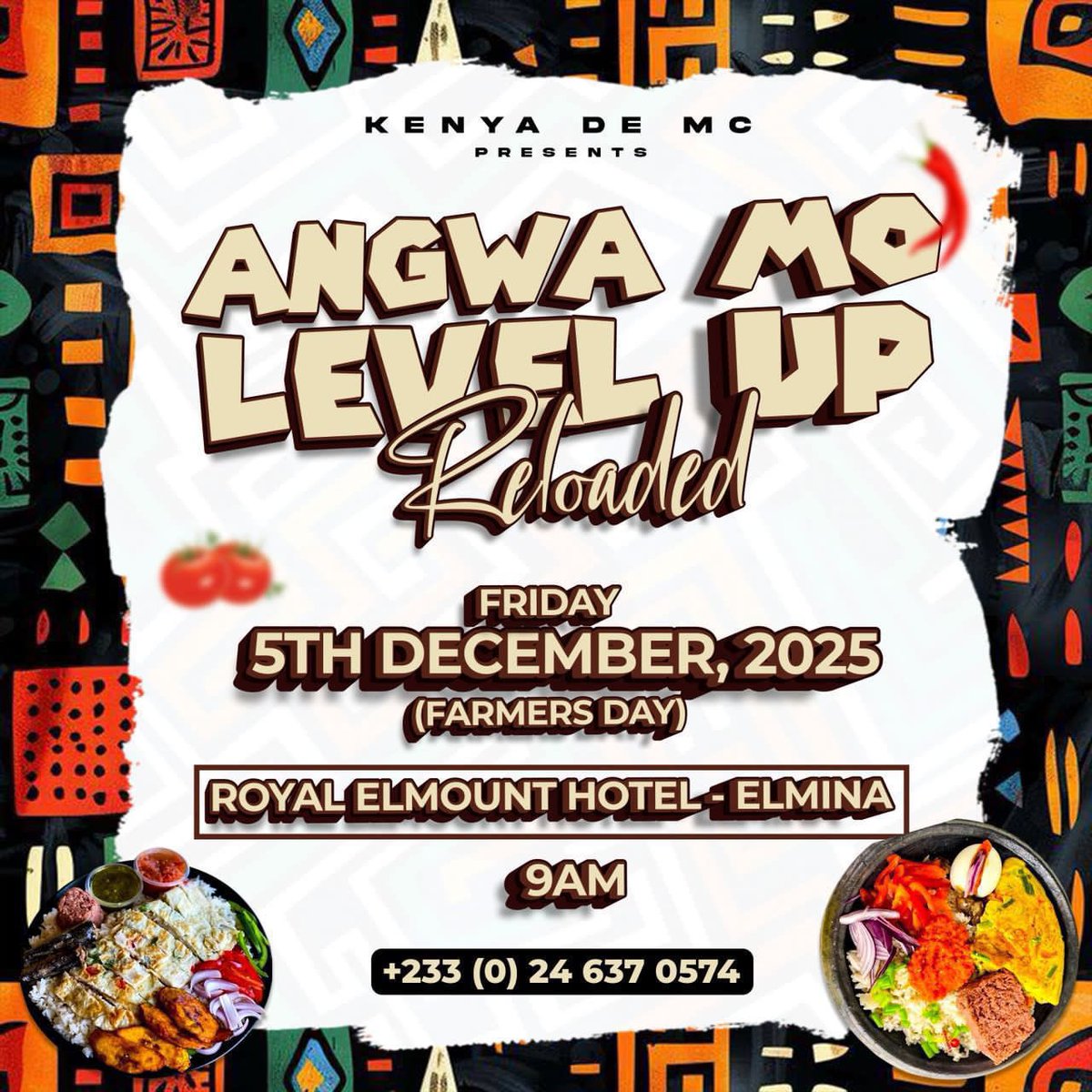 Big Alert 🚨 to all Angwa Mo Lovers 😋 Coming Friday is a special one ✅

YooNah with the 🎤 ✅⭕️ 🐋 
<a href="/Kenyademc/">Kenya_de_mc</a> <a href="/emogy_djr/">Em🤫Gy 🎶</a> <a href="/AneroDenkey/">King Anero™</a> <a href="/KinaataGh/">Kofi Kinaata</a> 
#angwamolevelup #foodfriday #music