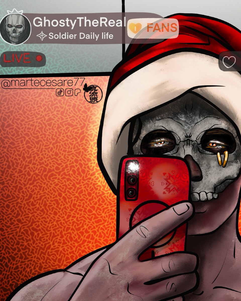 MarteCesare77's tweet photo. Ghost takes Xmas head on 😍💯🔥 full hd bonus pack on KoFi https://t.co/QvGIzkZxbD #Ghostmw2 #MW2 #SimonRiley #XmasArt #Ghost #ghost141 https://t.co/xewU3PgFn9