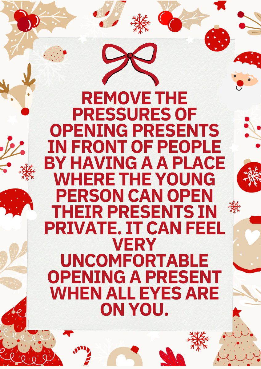 TT_Therapy's tweet photo. Christmas Tips Day 12 - Tips for presents. #Neurodiversity #AutismFriendly #ChristmasTips #SensorySupport #ChristmasCountdown #InclusiveChristmas https://t.co/FBjgTYUcTH