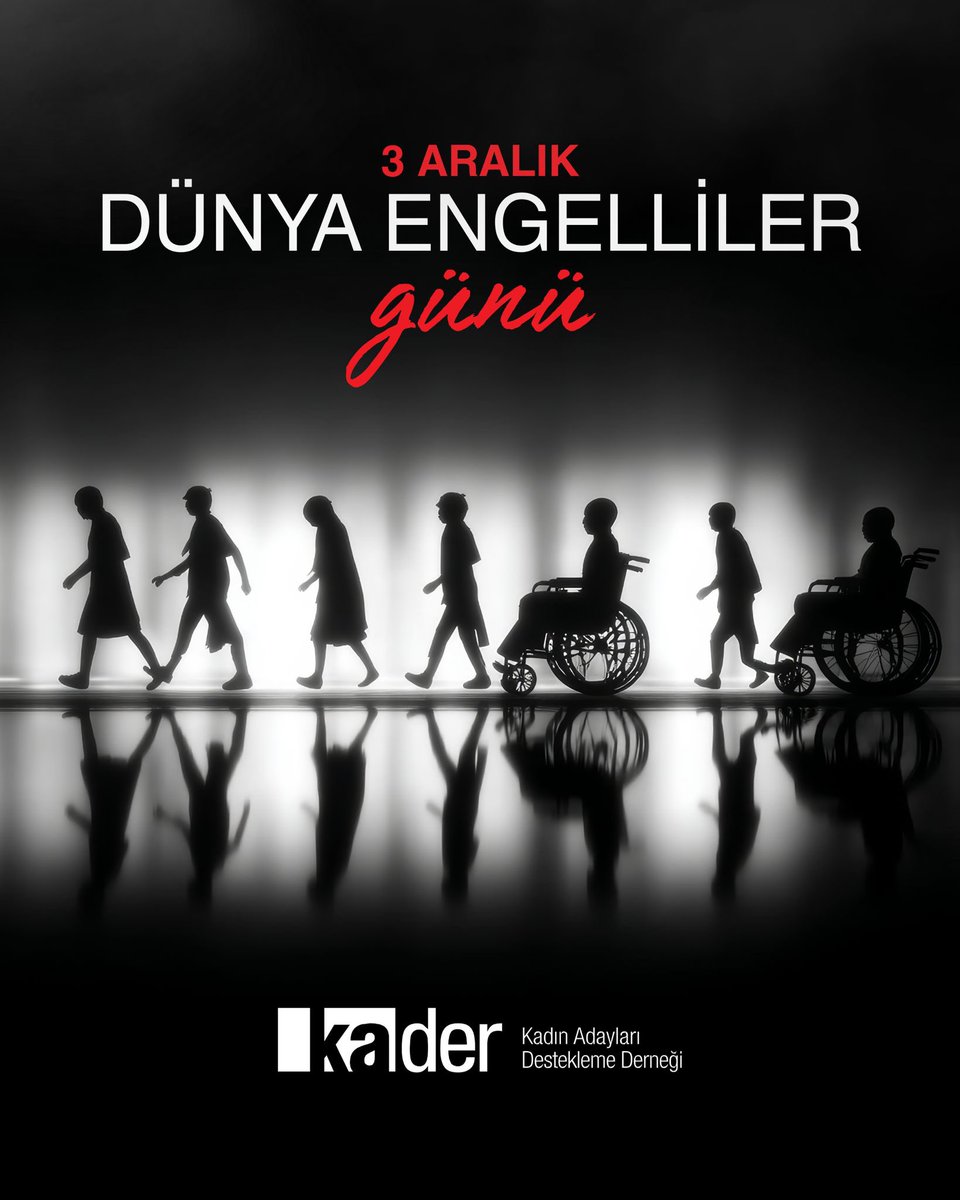 Bir toplum ancak herkes için erişilebilir olduğunda gerçekten eşit olabilir.

3 Aralık Dünya Engelliler Günü, yaşamın tüm alanlarını kapsayıcı ve erişilebilir kılma sorumluluğumuzu bir kez daha hatırlatıyor.

KA.DER olarak engelli kadınların yalnızca seçmen olarak değil; seçilen,