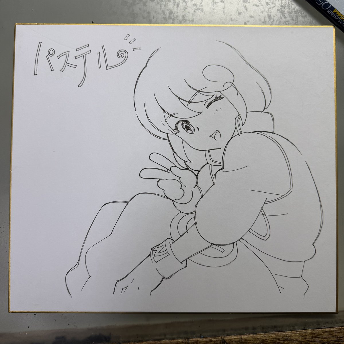 色紙線画04 