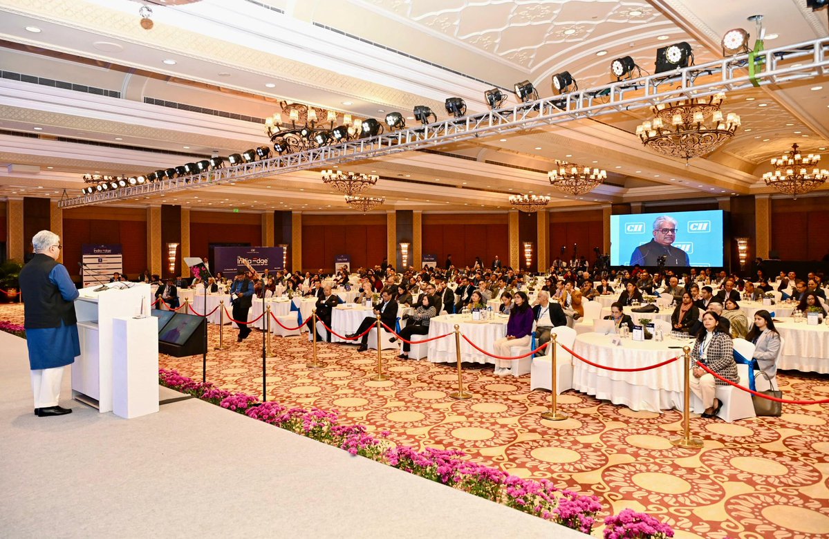 byadavbjp's tweet image. Addressed the Special Plenary on ‘Green Growth: Aligning Sustainability with Competitiveness’, organised by CII IndiaEdge.

Highlighted that clean industrialisation is not a constraint, but a catalyst for economic expansion, innovation, resilience and future prosperity.…