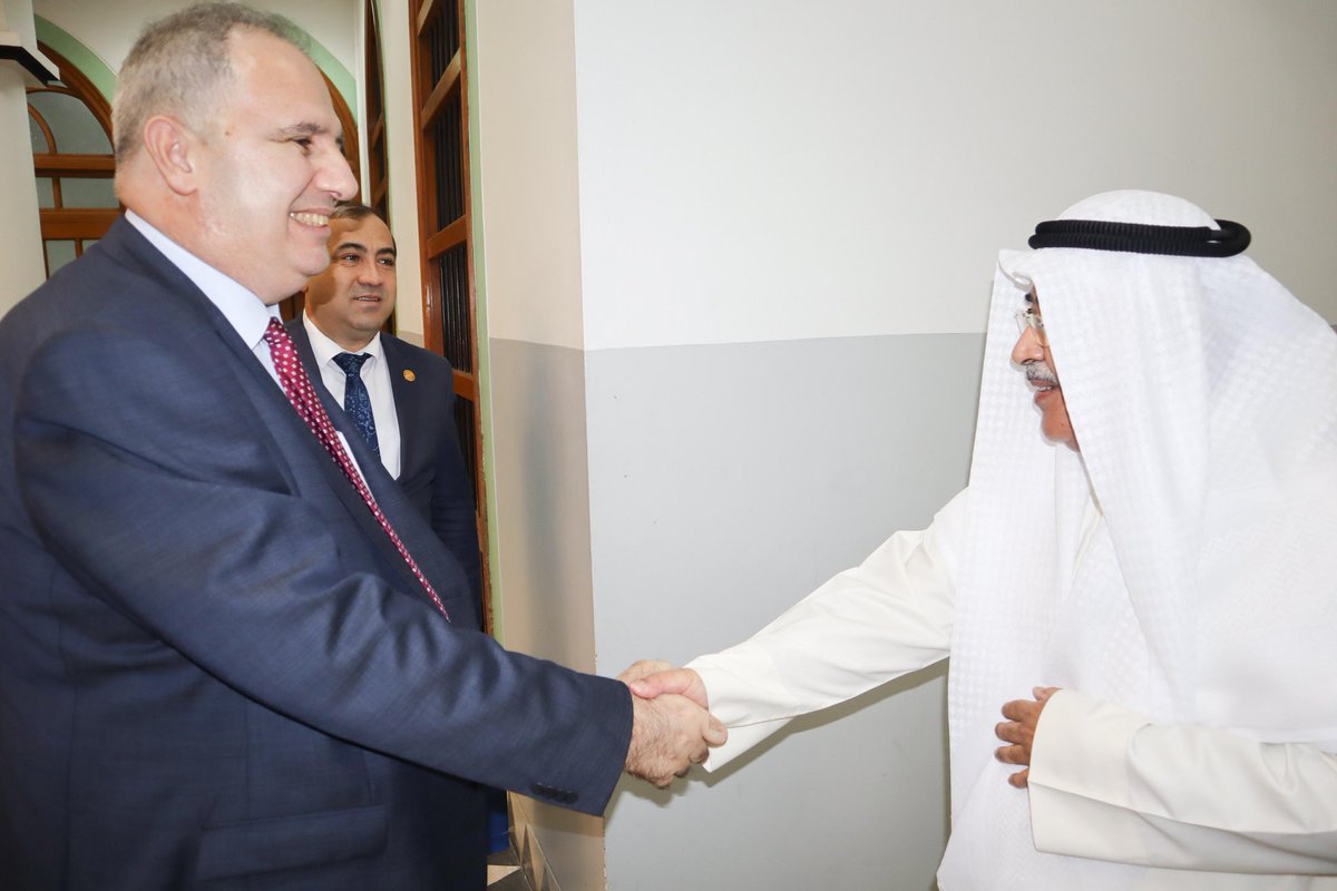 AzEmbKuwait's tweet image. During the meeting with the Head of the Constitutional Court of the State of #Kuwait , Counselor Adel Al-Bahou, Ambassador Emil Karimov discussed various aspects of the bilateral relations.