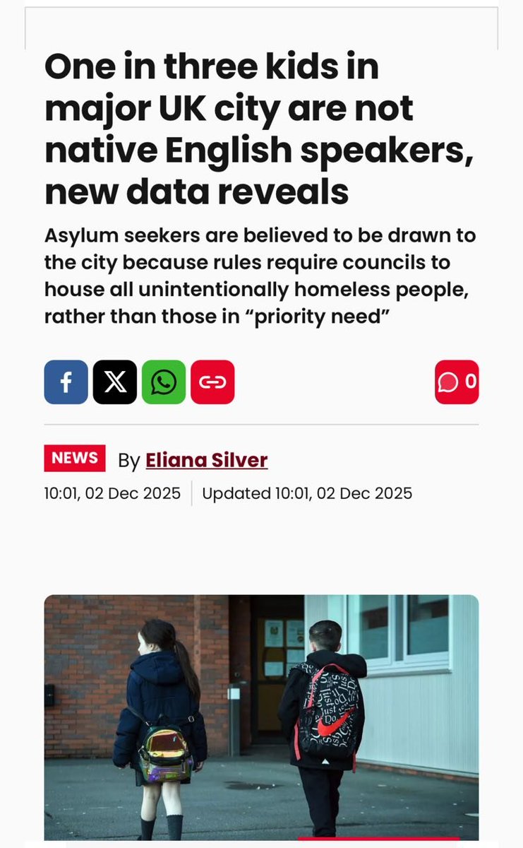 ONE IN THREE KIDS IN GLASGOW ARE NOT NATIVE ENGLISH SPEAKERS

Just let that sink in....