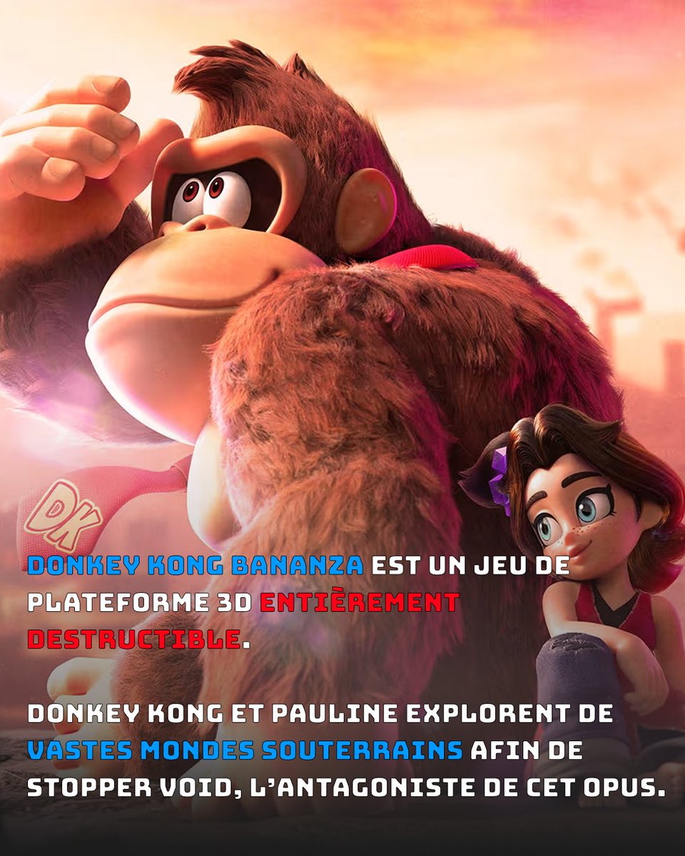 StoryGame_off's tweet photo. 🐵Donkey Kong Bananza

Est-ce vraiment Mario Kart World l'exclusivité tant attendue de lancement de la Nintendo Switch 2 ?

C'est ce qu'on vous dit dans notre review !

#NintendoSwitch2 #DonkeyKongBananza #Review https://t.co/OWHlbKJZee