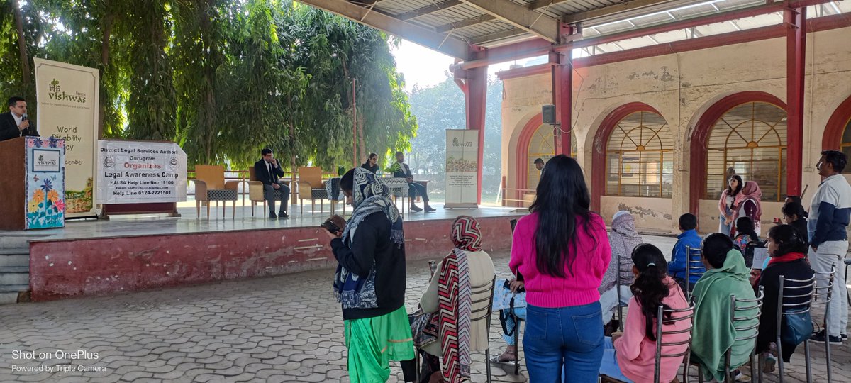 VISHWAShai's tweet image. #WorldDisabilityDay
@VISHWAShai organised a Legal and POCSO Act  Awareness camp for guardians of PwDs. Team District Legal Services Authority covered topics -rights and entitlements, social security schemes, legal aid services under RPwD Act and about the POCSO Act in detail.