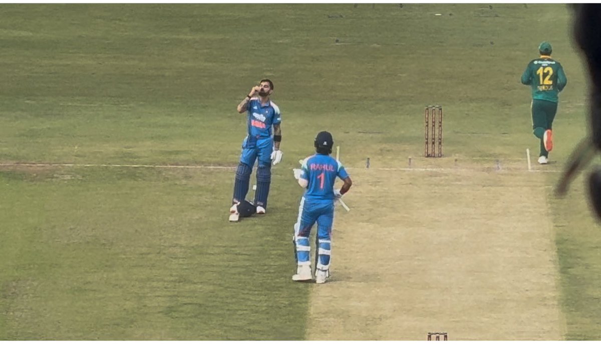 My press box angles may have changed from Ranchi to Raipur. What remains constant was Kohli’s score and his celebrations.
#ViratKohli