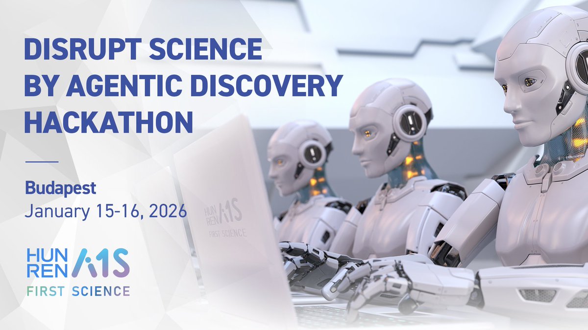 hun_ren01's tweet image. Join us for the Disrupt Science by Agentic Discovery #Hackathon, a two-day international event where participants will design and build agentic #AI solutions to accelerate the process of scientific discovery. facebook.com/events/1580305… #HUNREN