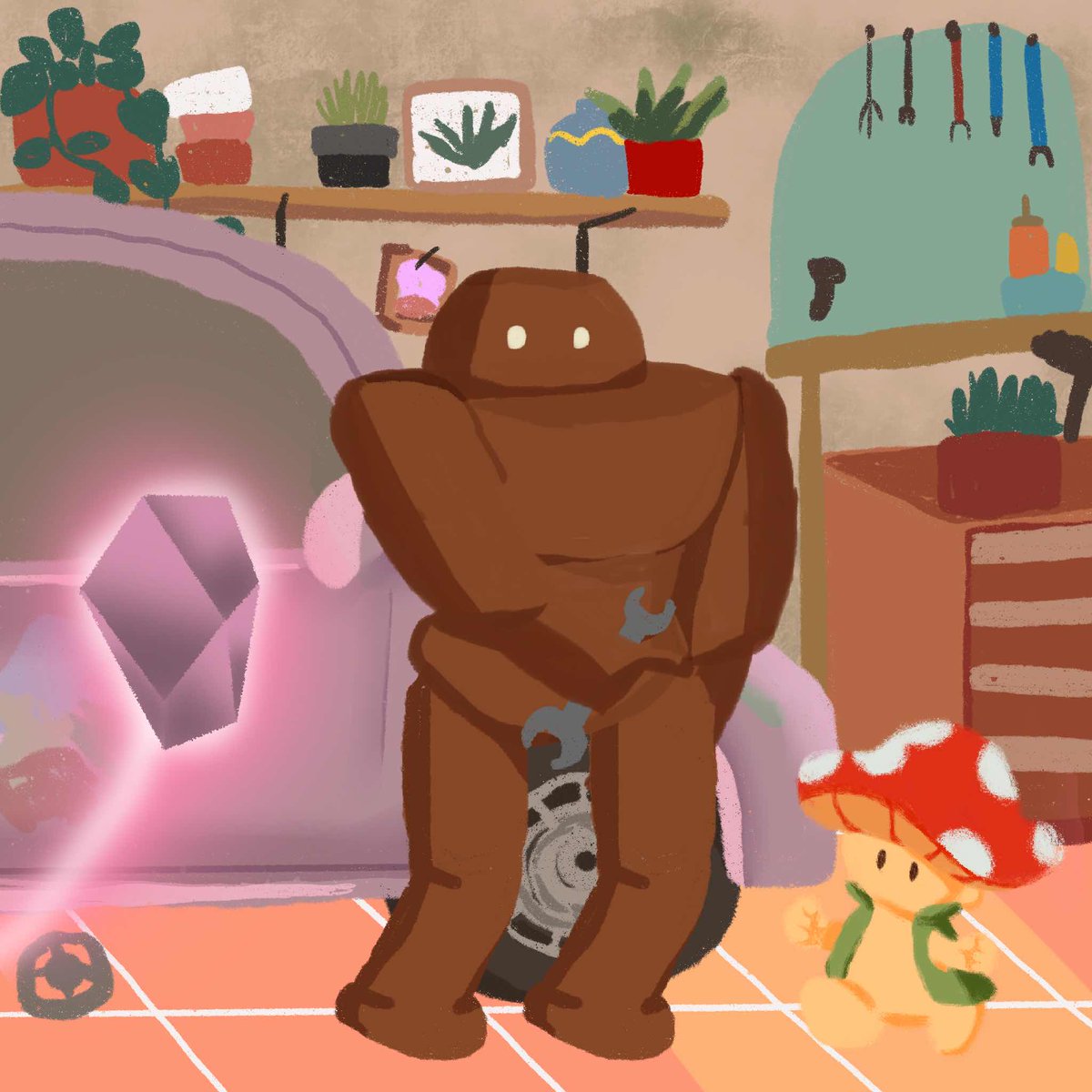 Rocky the “mechanic” is fixing the car… or at least he thinks he is 
Little Mushroom is like, 
“Rocky… that’s the tire, not a spaceship part!”
<a href="/SeismicSys/">Seismic</a>
<a href="/seismicthailand/">SeismicThailand🇹🇭</a>

#SeismicSys #seismic

<a href="/NoxxW3/">Noxx</a>
<a href="/heathcliff_eth/">Heathcliff</a>
<a href="/darkknight10899/">origin91</a>
<a href="/nftzella/">ZELLA⨀</a>
<a href="/revvETH/">Revv</a>