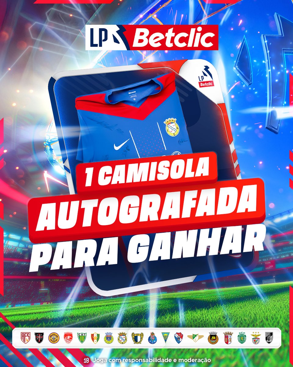 📦⚽ Como estamos perto do Natal aqui vai mais uma camisola autografada, desta vez é do FC Alverca! 

-Segue a <a href="/BetclicPortugal/">Betclic Portugal 🔞</a>
-Dá RT + Like
-O comentário que conseguir mais likes até ao final do dia de hoje, ganha.

1 comentário por pessoa.
Vencedor anunciado amanhã de manhã.