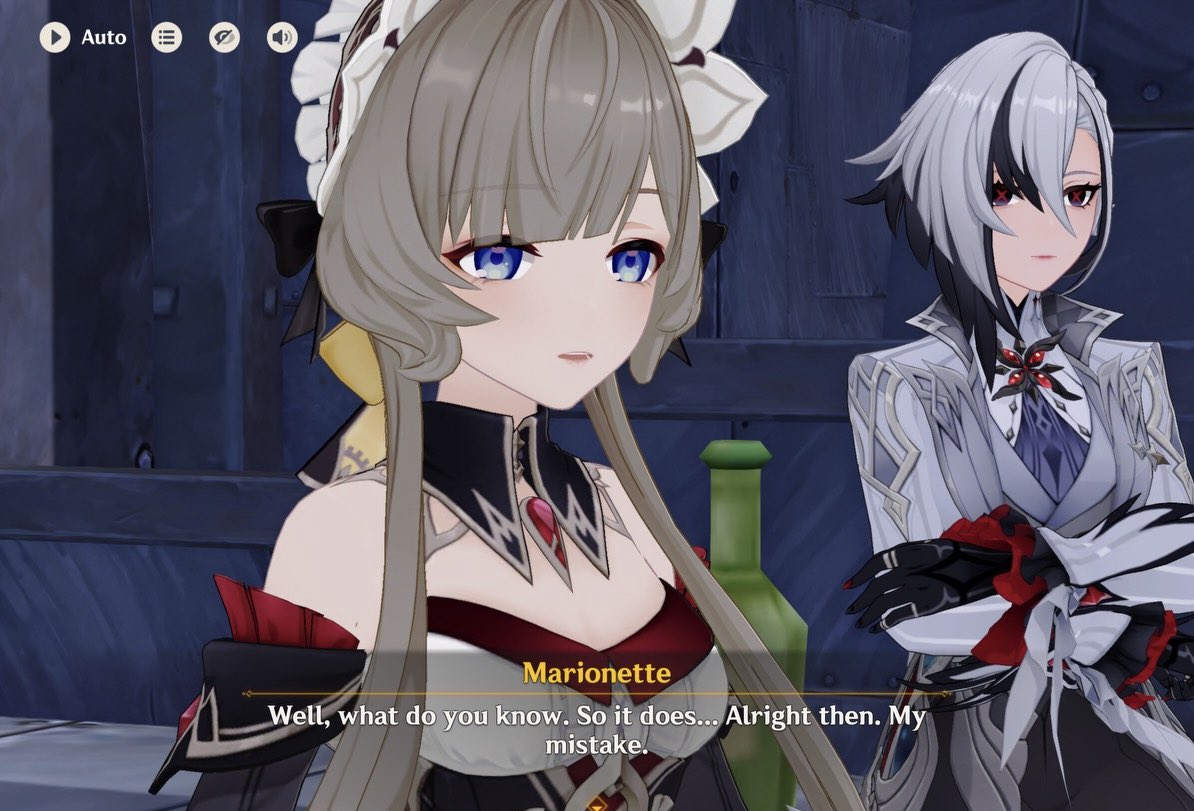 hertadolll's tweet image. Genshin 6.2 / Luna III spoilers //

I’m crying even though Sandrone doesn’t remember Scaramouche he still manages to effortlessly piss her off first try😭