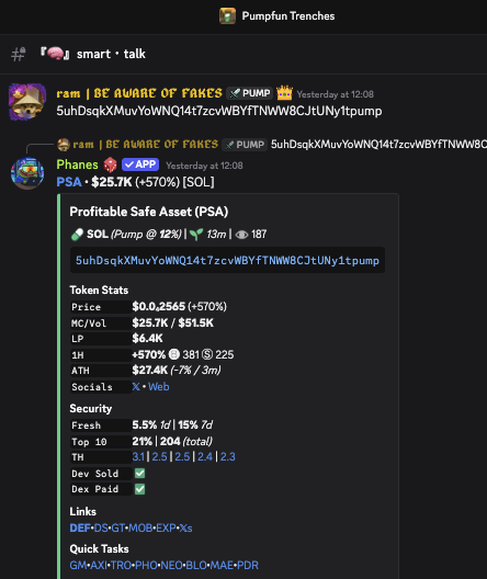 Pumpfun Trenches 🪖 tweet media