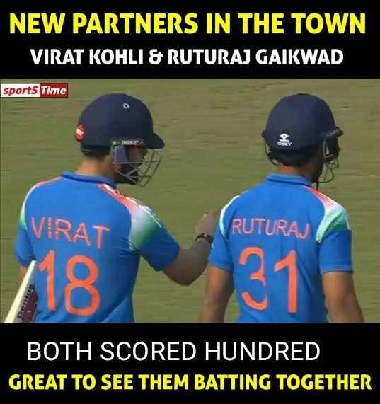 SandyUdct's tweet photo. #ViratKohli𓃵
#RuturajGaikwad 
#Ind vs Sa
Once again Virat has shown his masterclass performance and Congrats for 53 ODI ton
Congratulations to Ruturaj also for making his 1st ODI ton https://t.co/WwCokAFbQE