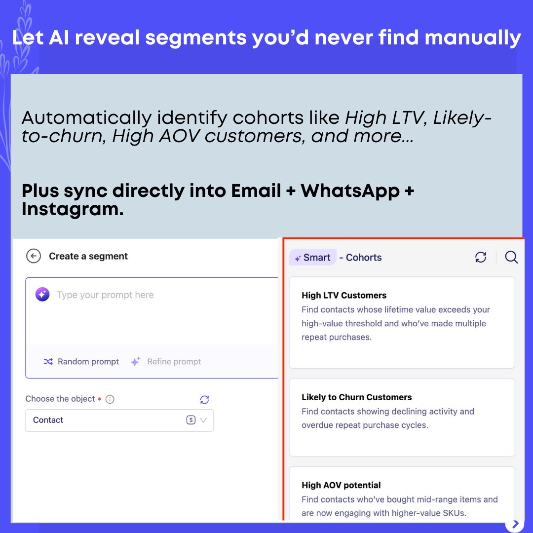 ZepicHQ's tweet image. Segmentation has levelled up 👇
🟡 Rules
🟠 All your data
🟢 AI cohorts
Most brands stop at &quot;Rules&quot; and miss key signals like a VIP buyer with a support ticket or ⭐⭐ ratings!
If segmentation is the starting point, it needs to be smart.