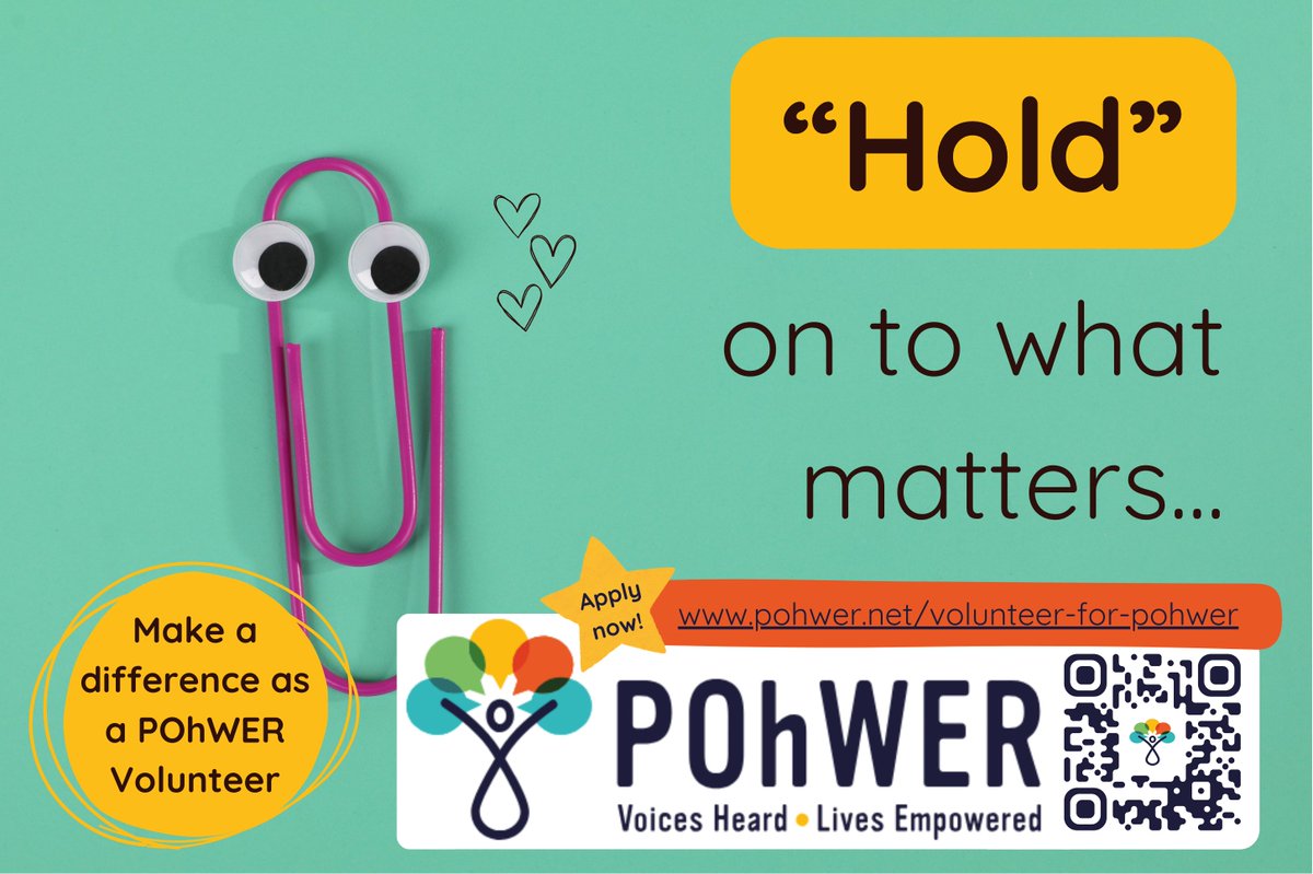 HollyPOhWER's tweet photo. Hold on to what matters — #Volunteer with @POhWERadvocacy ✨
Give just 6 hrs a week &amp; help someone feel heard, supported &amp; empowered.
✅ No experience needed
📍 Local &amp; remote roles
👉 https://t.co/cjFDaARbQE https://t.co/bcbEMUkWCP