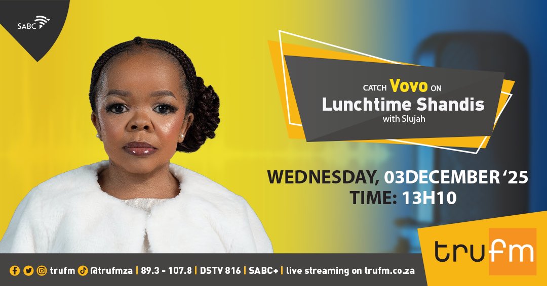 trufm's tweet photo. #Skaftin #Uvala
Today we honour the International Day of Persons with Disabilities. π Weβre joined by Uvovo - reality TV star, digital creator, and a powerful voice for representation.
#LunchTimeShandis https://t.co/P1ASAjUYSI
