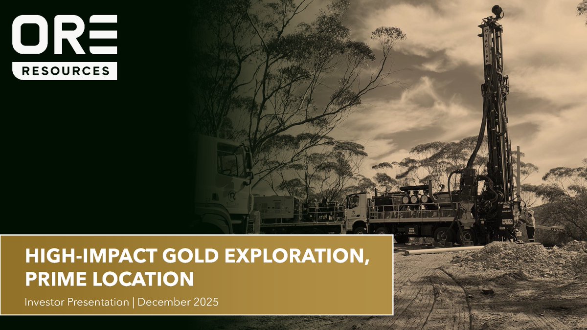OR3_Limited's tweet image. 📢 @OR3_Limited (ASX: OR3) – Key Highlights from the December Investor Presentation

Ore Resources has outlined a clear growth pathway across its Coolgardie and Randalls gold projects, supported by strong recent drilling results and a robust 2026 exploration program.…