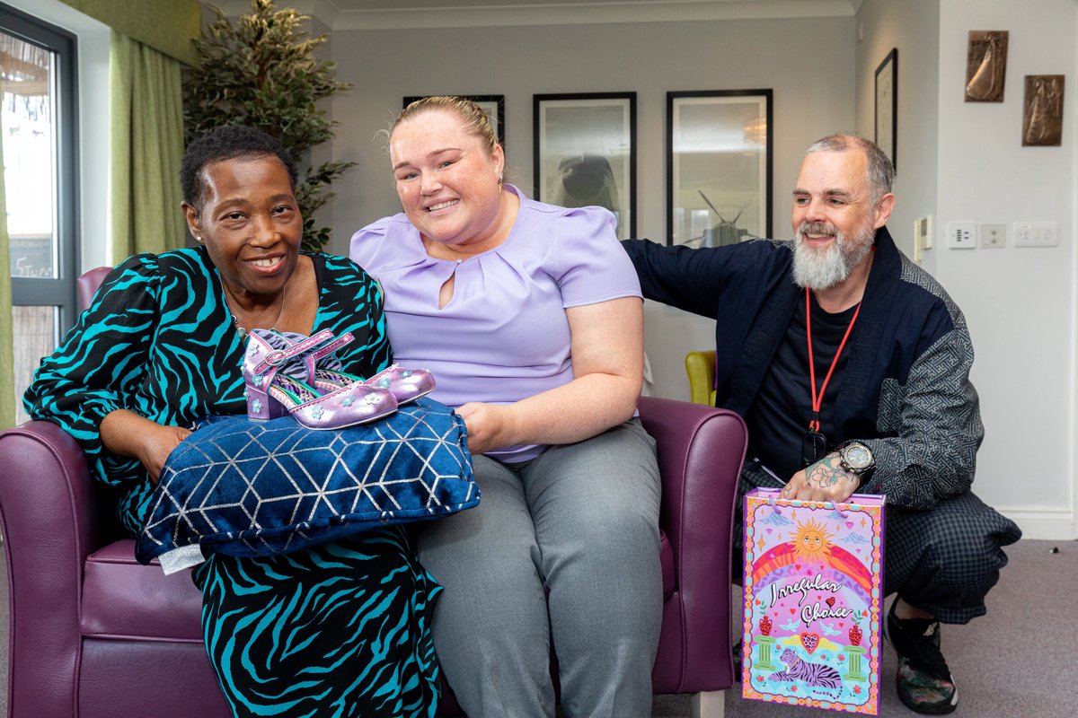 careuk's tweet image. Making Wishes Come True at Edgbaston Manor ✨

Mervelyn had one special wish: to have her own unique pair of 'Irregular Choice' shoes in her favorite color, purple! 💜

#TrustedToCare #WeCare #Caring #Passionate #TeamWork #LifeDoesntStop