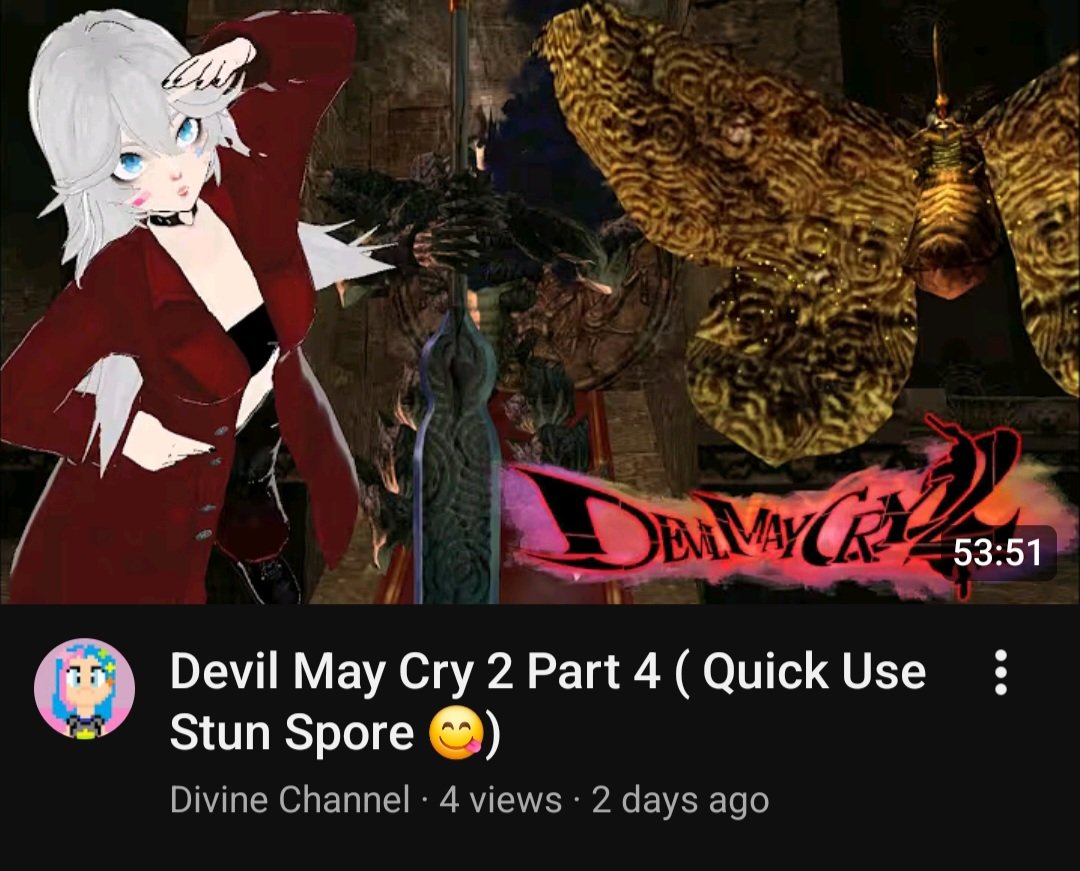 LisaDivine4's tweet photo. Last Friday, I uploaded part 4 of my Devil May Cry 2 play through where I take on  a shiny Butterfree and a Haunted Graveler with a sword who has 2 pet Mightyena at his disposal too 😅

https://t.co/fG978Lp9fe

#DMC2 #DevilMayCry #Capcom #Vtuber #VtuberEN https://t.co/kfPhlc783G