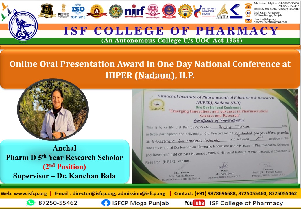 ISF College of Pharmacy Moga Punjab India tweet media
