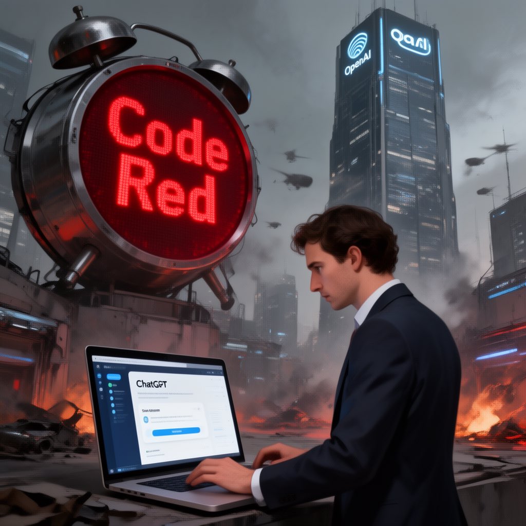 andrewxjay's tweet photo. 🚨Code Red Declared for ChatGPT: What It Means
 
👉🏿OpenAI delays advertising plans to prioritize ChatGPT quality.

👉🏿Sam Altman calls for a "code red" to improve user experience.

👉🏿 Focus areas include personalization, image generation, and model behavior.

#AI #ChatGPT #OpenAI https://t.co/VhWl0eAtxw