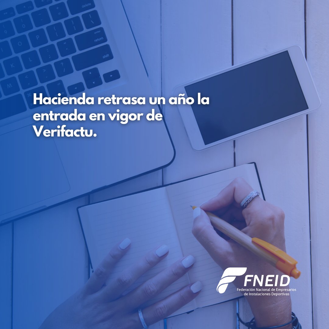 Hacienda retrasa un año la entrada en vigor de #Verifactu.

📅 Nuevas fechas:

• Contribuyentes del Impuesto de Sociedades → Enero 2027
• Resto de empresas y autónomos → 1 julio 2027

Más tiempo para que pymes y autónomos adapten sus sistemas de facturación.