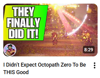 TheDavidVinc's tweet photo. Octopath Traveler Zero releases in just one day and I've got the inside scoop for you all about it! Come with me as I give you my FULL REVIEW of the last great RPG of the year! Link Below!

RTs Super Appreciated! https://t.co/0E8ziJaNAc