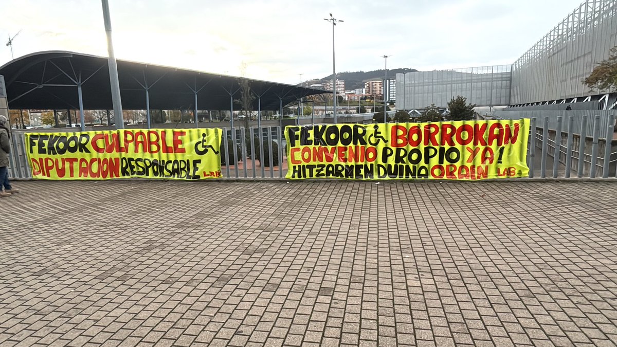 Apoyamos  el Día Internacional de la Discapacidad, pero reivindicamos que #FEKOOR deje de ser la entidad pobre del sector y equipare a sus trabajadores a las condiciones del resto de asociaciones de Bizkaia.