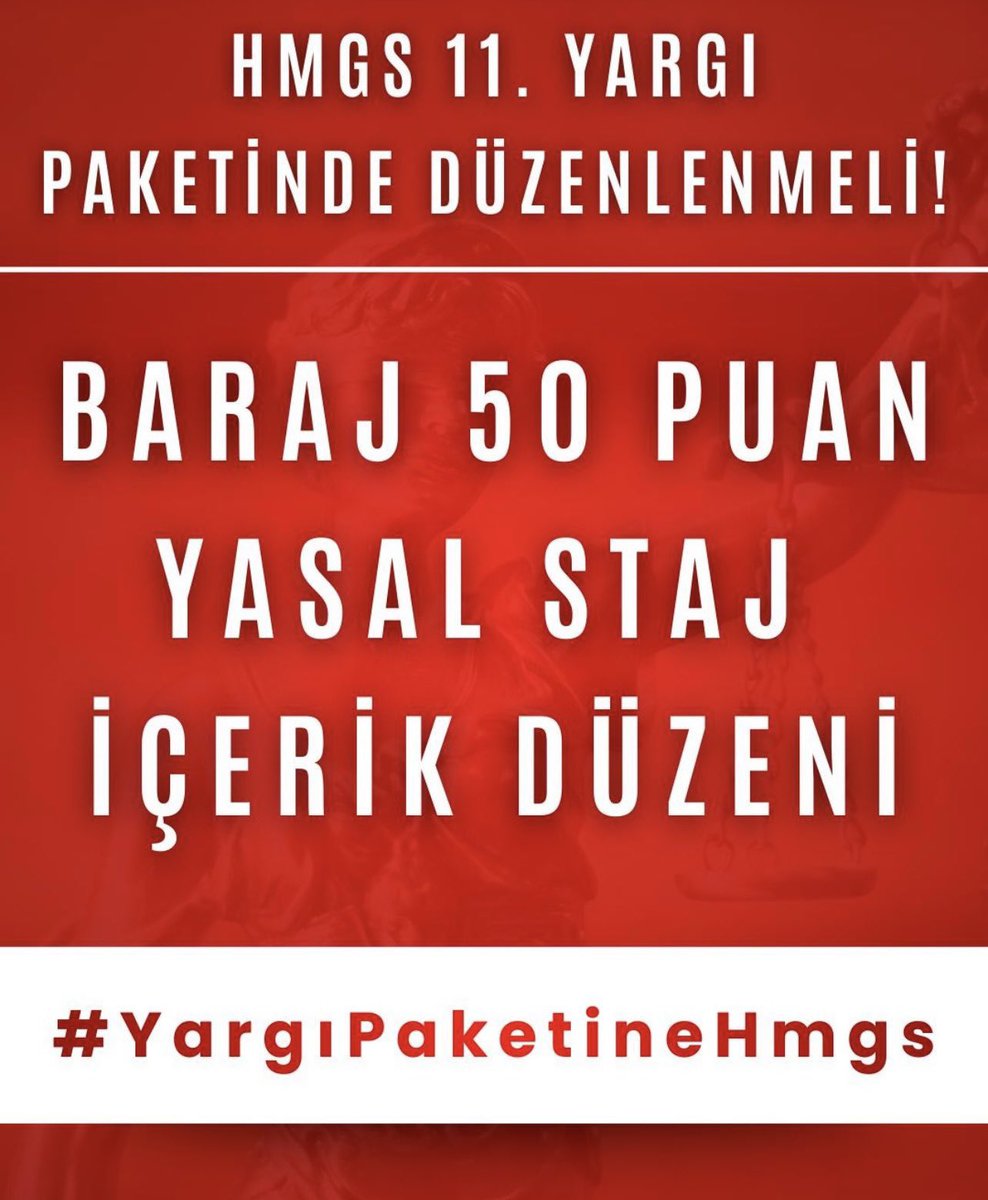 #HMGS11inciPakette #hmgsbaraj50
BARAJ 50 HMGS'ye giren adaylar olarak, ölçme ve değerlendirme ilkesine uygun bir baraj düzenlemesi talep ediyoruz. #hmgsyargıpaketinde #hmgsyargıpaketinde #hmgsbaraj50 #hmgs11şimdi