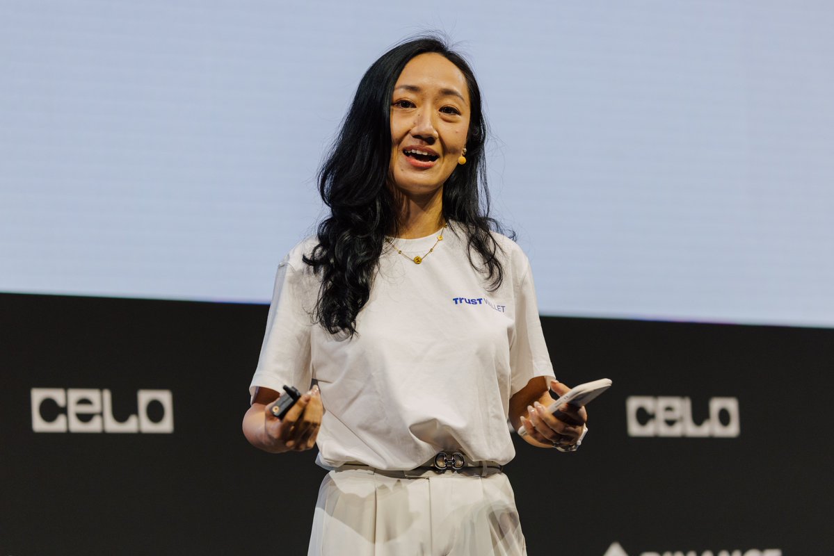 binance's tweet image. “I believe the future of value is on-chain, and that wallets will replace traditional consumer fintech for the next generation.” - Eowyn Chen, CEO, Trust Wallet