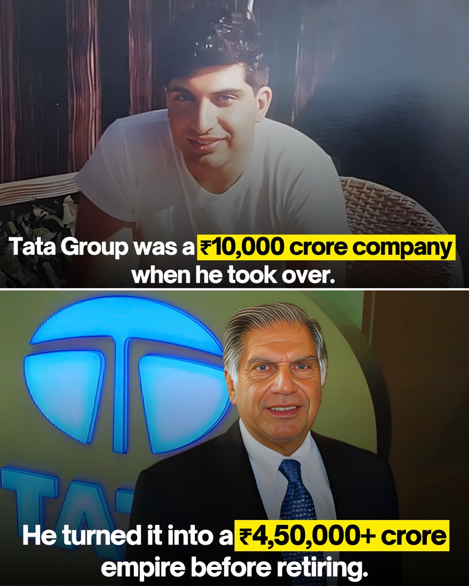 startupdecoding's tweet image. He took charge of a ₹10,000 crore company when the world doubted its future…
and transformed it into a ₹4,50,000+ crore global empire before stepping down.

That’s not business —
that’s vision, discipline, humility, and decades of commitment to values over shortcuts.

He…