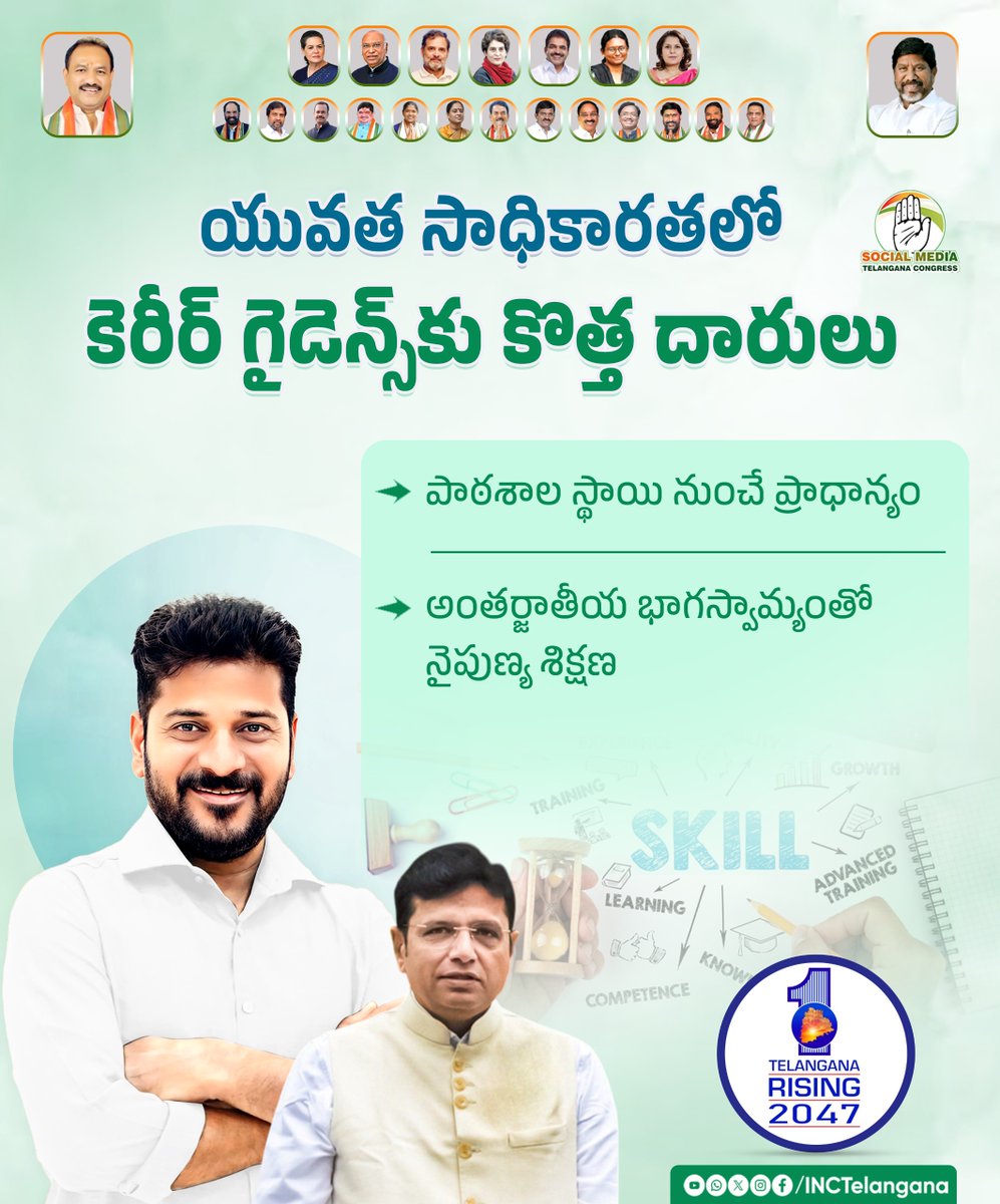 INCTelangana's tweet image. యువత సాధికారతలో కెరీర్ గైడెన్స్‌కు కొత్త దారులు

పాఠశాల స్థాయి నుంచే ప్రాధాన్యం

అంతర్జాతీయ భాగస్వామ్యంతో నైపుణ్య శిక్షణ
@revanth_anumula 
@OffDSB 
#SkillDevelopment
#TelanganaRising2047 
#TelanganaGlobalSummit