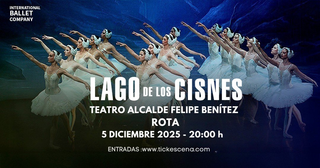 ✨ El Lago de los   Cisnes en Rota 
📍Teatro Alcalde Felipe Benítez   
📅 5 diciembre | 20:00 h   
Una noche de magia y danza te espera.   
🎟 ¡Entradas a la venta!   tickescena.com/Evento.aspx?id…   #Internationalballetcompany #ballet   #danza #LagodelosCisnes #Rota