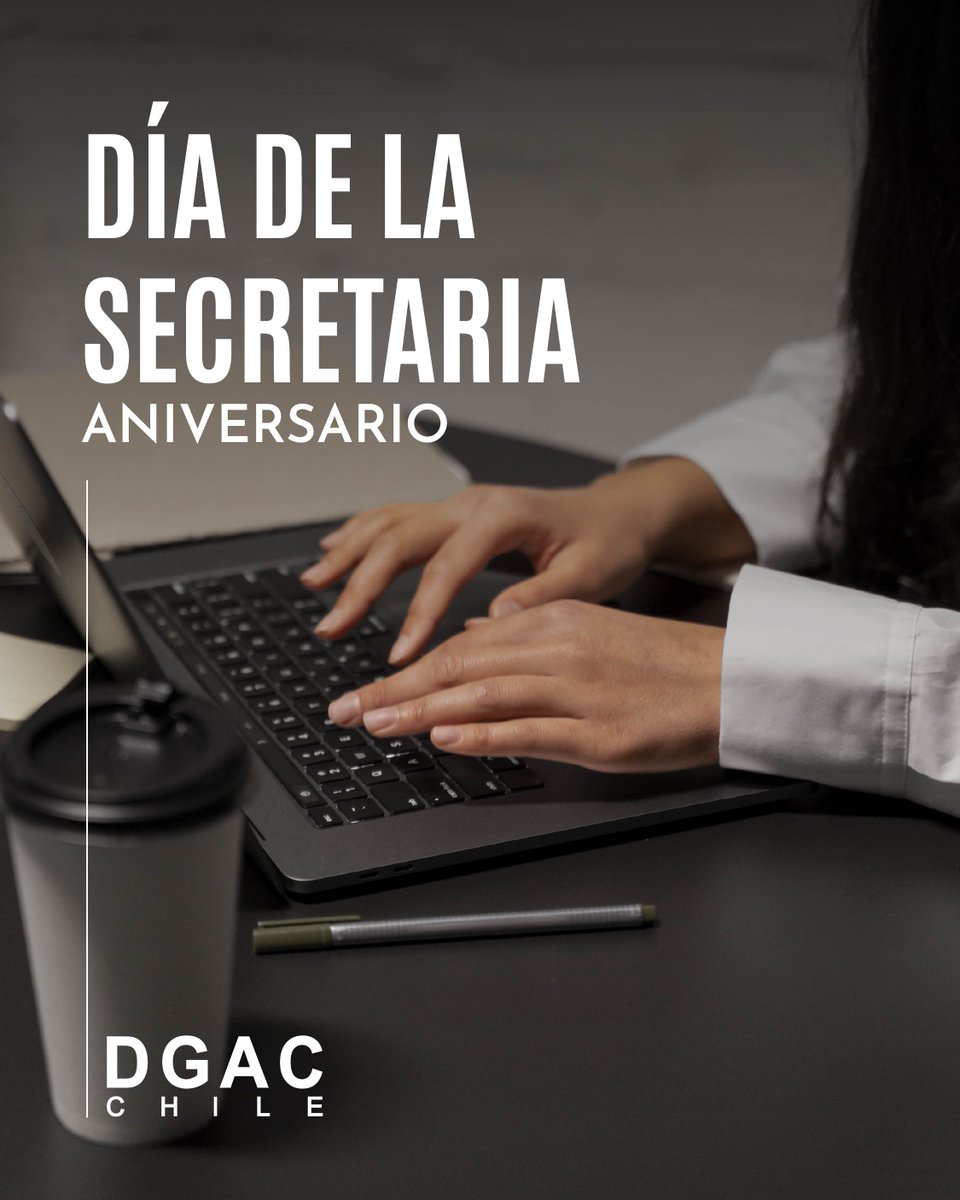 📢¡Feliz día de la #Secretaria! #Efemérides 🗓️
Hoy reconocemos y valoramos el trabajo de quienes son fundamentales en el funcionamiento de nuestras instituciones y sobre todo gracias por su gran compromiso y entrega.
🔔Felicidades en su día, les desea con afecto la <a href="/DGACChile/">DGAC Chile</a>.
