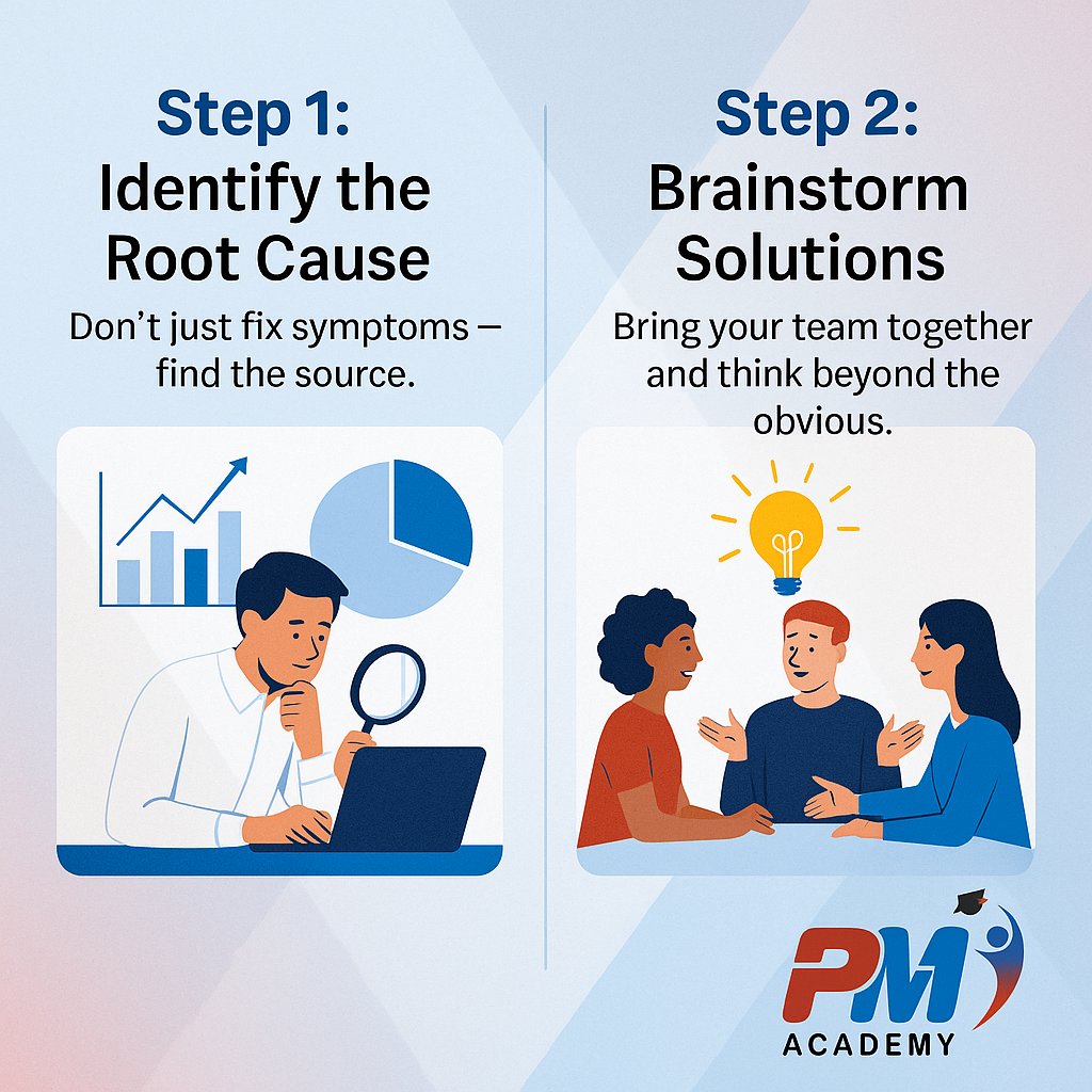 PMAcademy1's tweet image. Problems are inevitable, but confusion doesn’t have to be.

Here’s a simple, structured framework to help you think clearer, act faster, and lead smarter when challenges arise. 

#WisdomWednesday #ProblemSolving #Leadership #PMAcademy