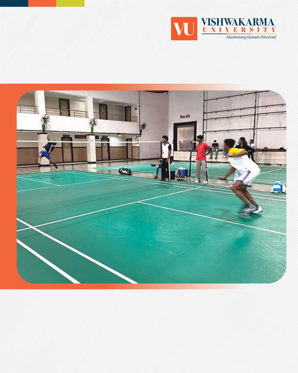 Smashes, serves &amp; spirit at the Inter-Department Badminton Tournament 2025!🏸

140 players competed at Nahata Sports Academy; two days of energy, teamwork &amp; sportsmanship leading to University Team selections!⭐️

#VishwakarmaUniversity #VUPune #CampusSports