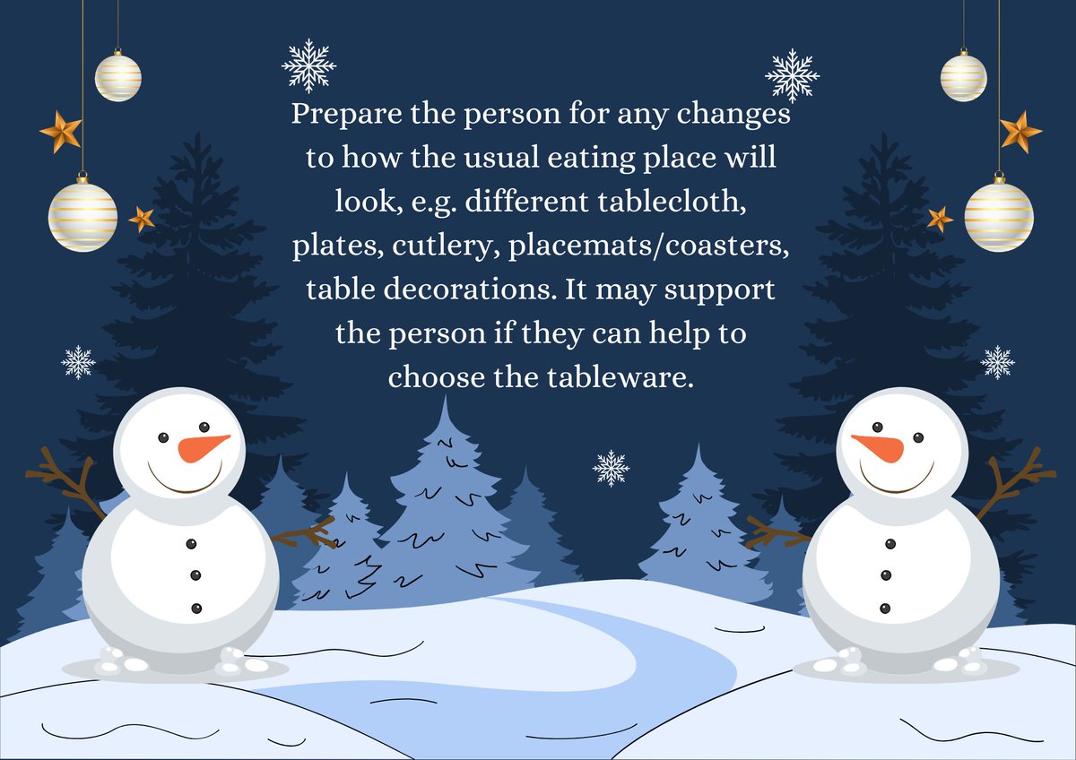 TT_Therapy's tweet photo. Christmas Tips Day 19 - Tips for dinner.
#Neurodiversity #AutismFriendly #ChristmasTips #SensorySupport #ChristmasCountdown #InclusiveChristmas https://t.co/xF248TUGZj