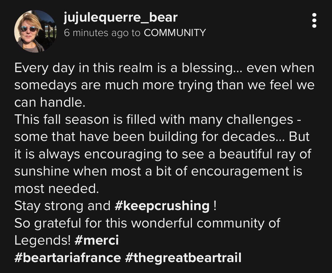 HaPiArchitects's tweet image. Every day in this realm is a blessing... even when somedays are much more trying than we feel we can handle. 
But then you have #beartariatimesapp @BeartariaTimes 
Merci @OwenBenjamin 
Stay strong and #keepcrushing ! 
#thegreatbeartrail
